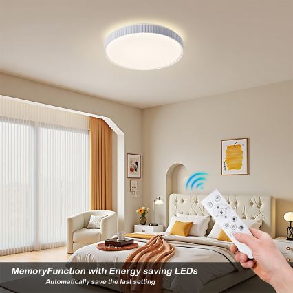 Brilagi - Plafonnier LED dimmable CORVO LED/72W/230V 3000-6000K blanc Ø 50 cm + télécommande