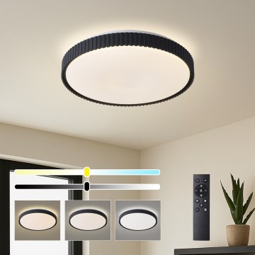 Brilagi - Plafonnier LED dimmable CORVO LED/72W/230V 3000-6000K noir diam. 50 cm + télécommande