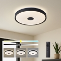 Brilagi - Plafonnier LED dimmable CORVO LED/72W/230V 3000-6000K noir Ø 50 cm + télécommande