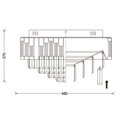 Brilagi - Plafonnier LED dimmable CROWN LED/41W/230V 3000-6000K Ø 48 cm doré + télécommande