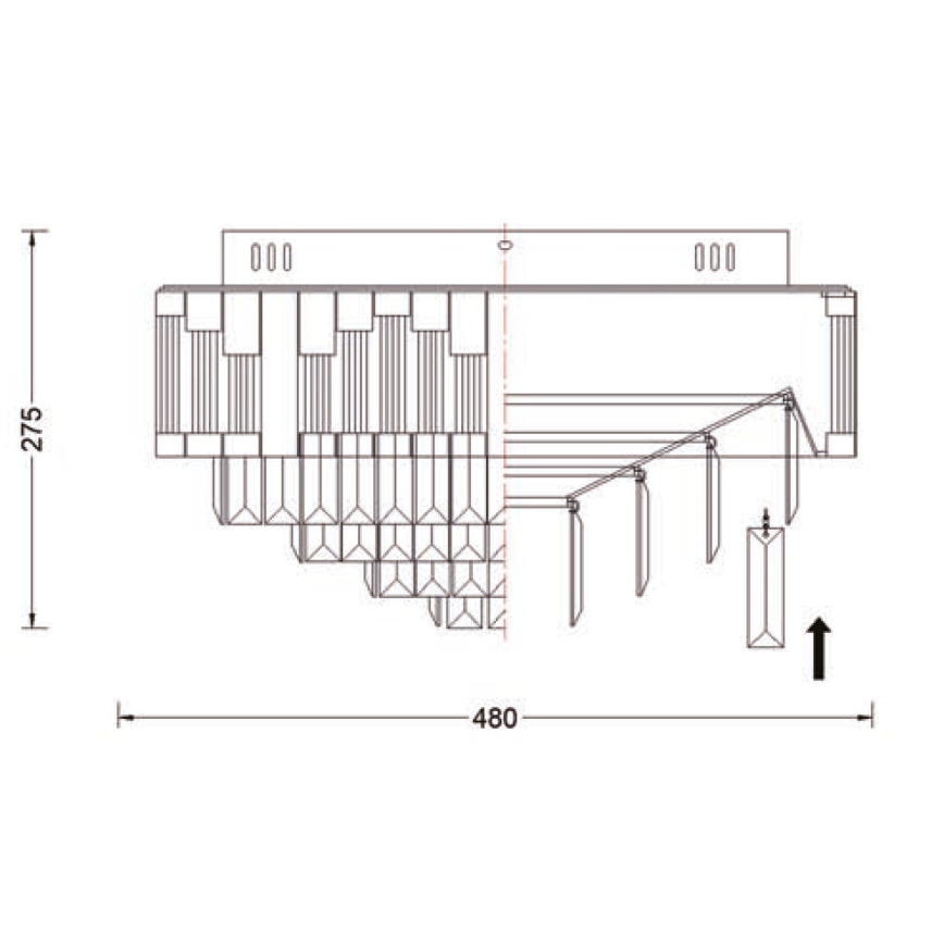 Brilagi - Plafonnier LED dimmable CROWN LED/41W/230V 3000-6000K Ø 48 cm doré + télécommande