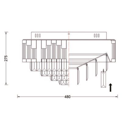 Brilagi - Plafonnier LED dimmable CROWN LED/41W/230V 3000-6000K Ø 48 cm noir + télécommande
