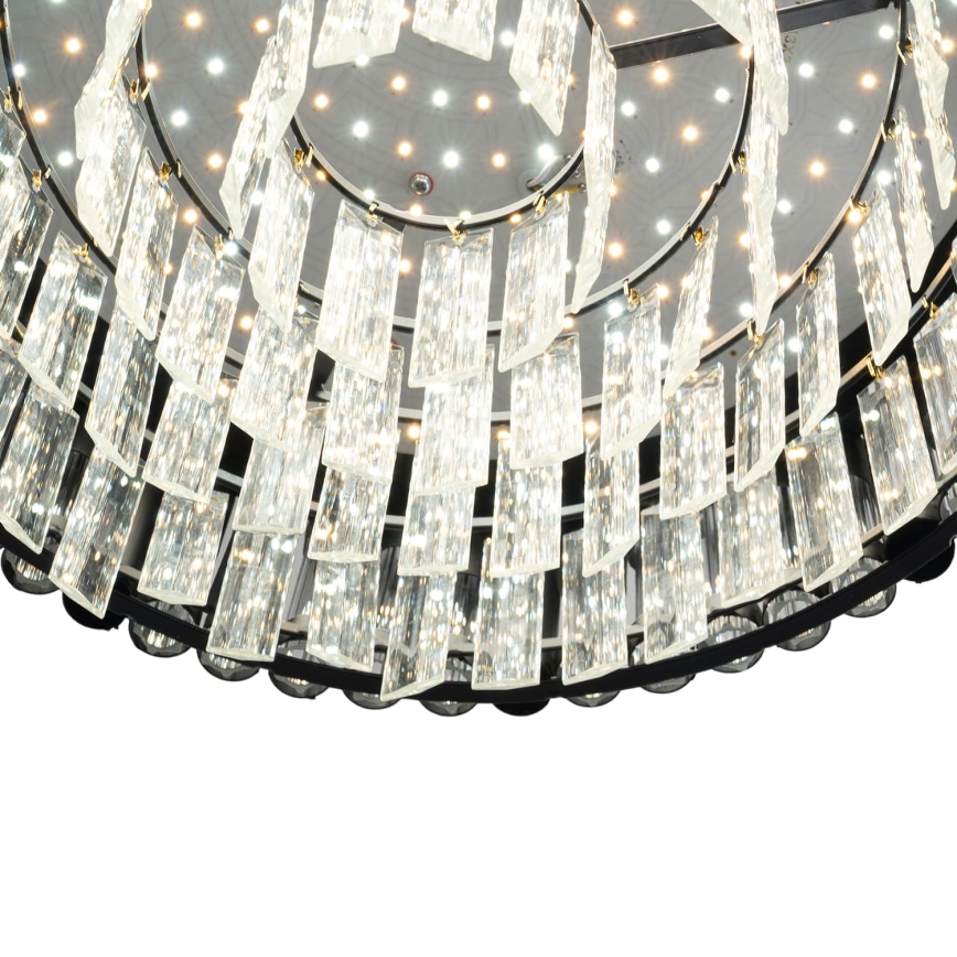 BRILAGI - Plafonnier LED dimmable CROWN LED/41W/230V 3000-6000K Ø 48 cm noir + télécommande