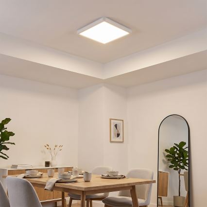 Brilagi - Plafonnier LED dimmable ESTELA SQUARE LED/36W/230V 3000-6500K 31x31 cm blanc + télécommande