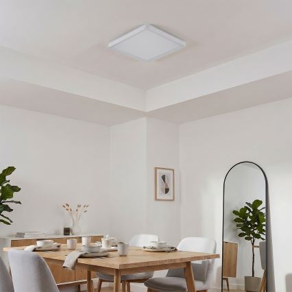 Brilagi - Plafonnier LED dimmable ESTELA SQUARE LED/36W/230V 3000-6500K 31x31 cm blanc + télécommande