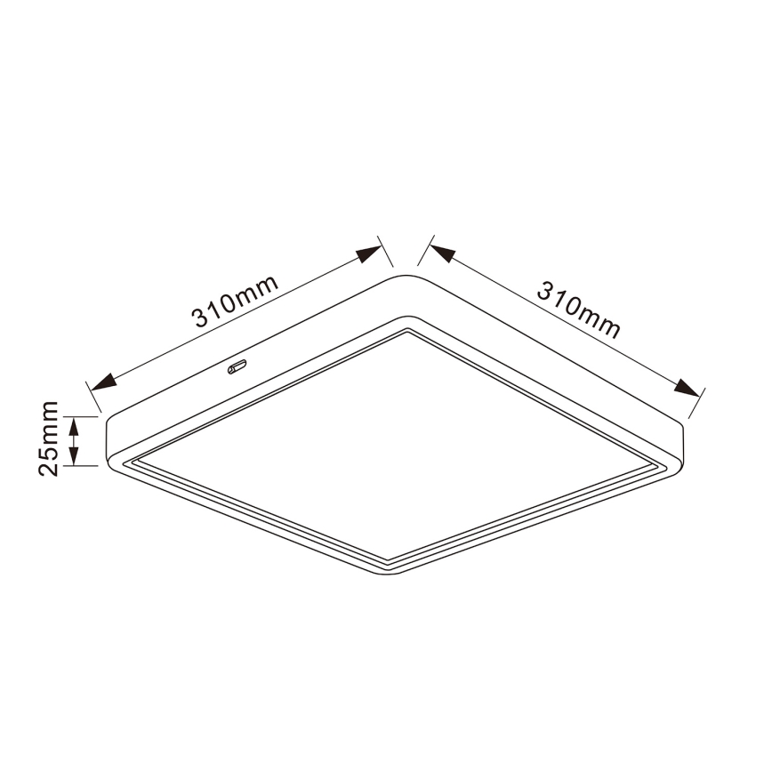 Brilagi - Plafonnier LED dimmable ESTELA SQUARE LED/36W/230V 3000-6500K 31x31 cm blanc + télécommande