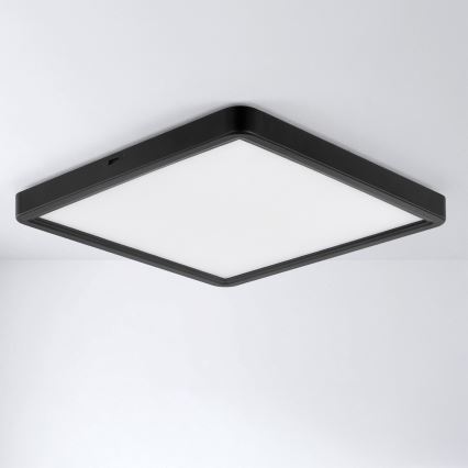 Brilagi - Plafonnier LED dimmable ESTELA SQUARE LED/36W/230V 3000-6500K 31x31 cm noir + télécommande