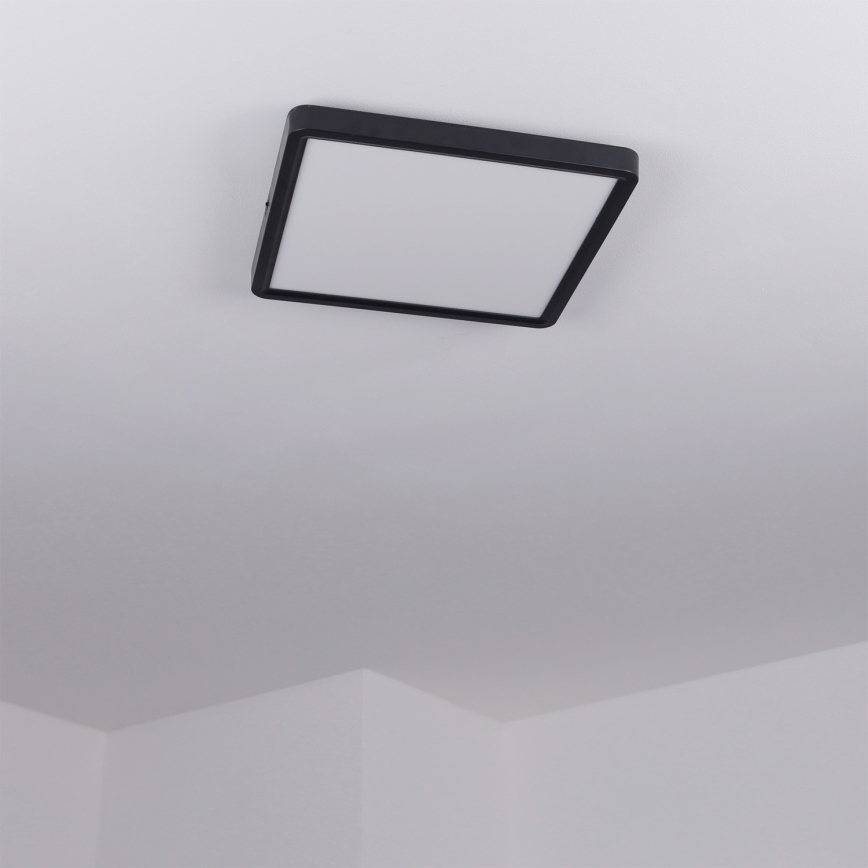 Brilagi - Plafonnier LED dimmable ESTELA SQUARE LED/36W/230V 3000-6500K 31x31 cm noir + télécommande
