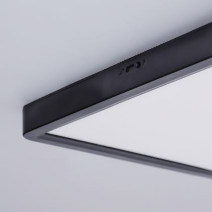 Brilagi - Plafonnier LED dimmable ESTELA SQUARE LED/36W/230V 3000-6500K 31x31 cm noir + télécommande