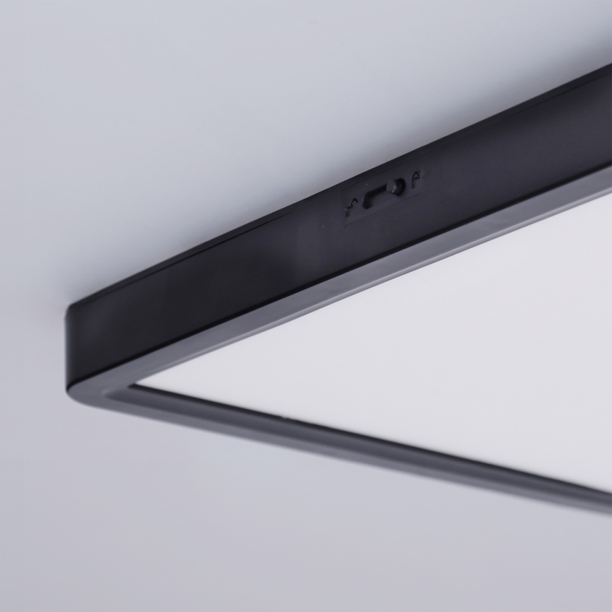Brilagi - Plafonnier LED dimmable ESTELA SQUARE LED/36W/230V 3000-6500K 31x31 cm noir + télécommande