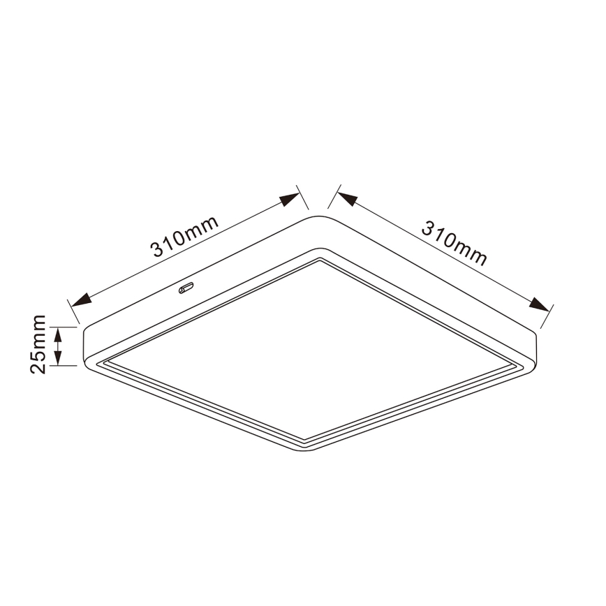 Brilagi - Plafonnier LED dimmable ESTELA SQUARE LED/36W/230V 3000-6500K 31x31 cm noir + télécommande