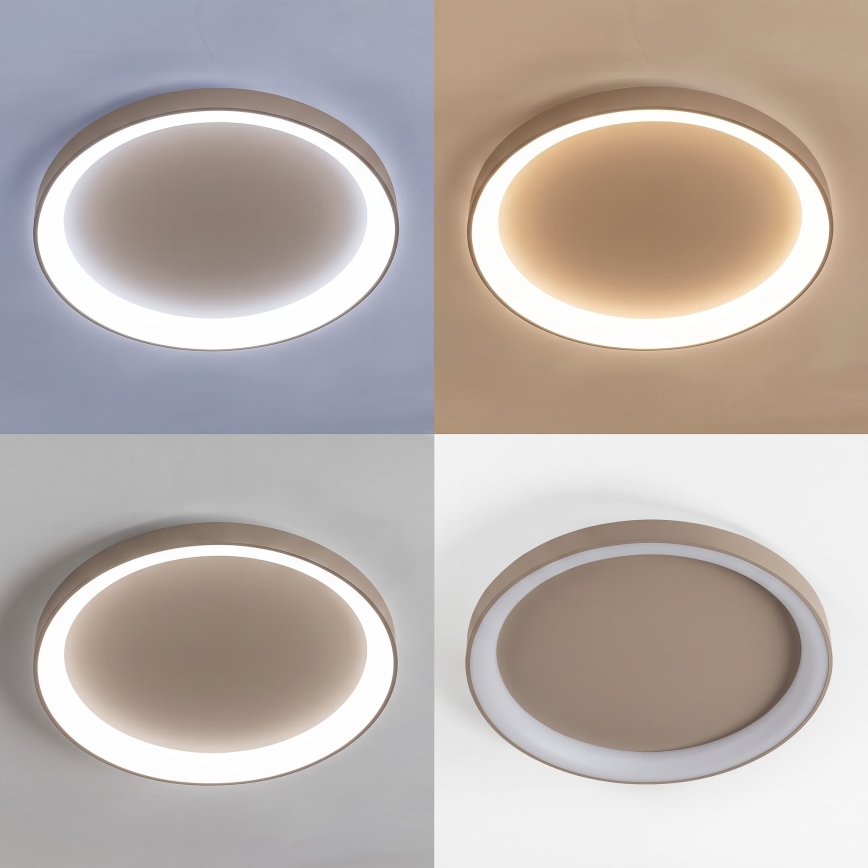BRILAGI - Plafonnier LED dimmable FALCON II LED/108W/230V 3000-6500K pr. 80 cm beige + télécommande