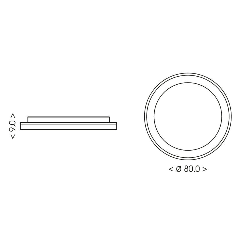 BRILAGI - Plafonnier LED dimmable FALCON II LED/108W/230V 3000-6500K pr. 80 cm beige + télécommande