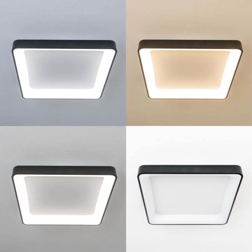 Brilagi - Plafonnier LED dimmable FALCON II LED/125W/230V 3000-6500K 60x60 cm noir + télécommande