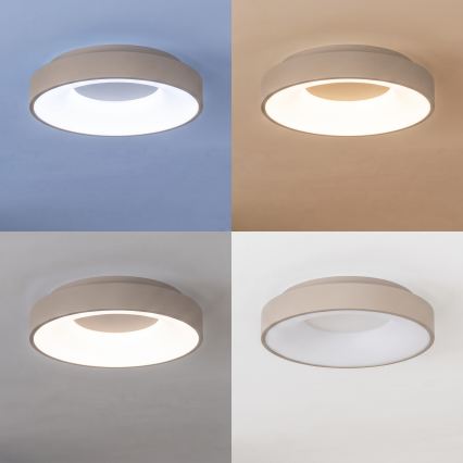 BRILAGI - Plafonnier LED dimmable FALCON II LED/67W/230V 3000-6500K Ø 40 cm blanc/beige + télécommande