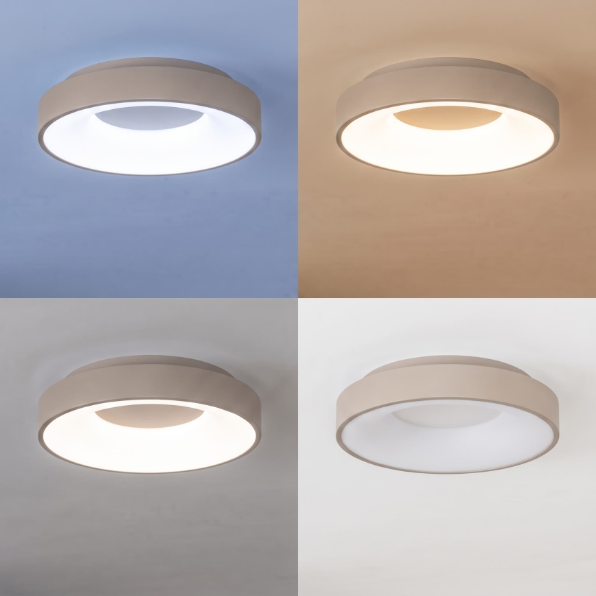 BRILAGI - Plafonnier LED dimmable FALCON II LED/67W/230V 3000-6500K Ø 40 cm blanc/beige + télécommande