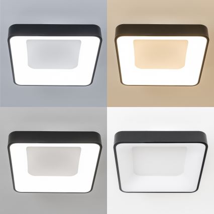 Brilagi - Plafonnier LED dimmable FALCON II 80W 230V 3000-6500K 40x40 cm noir + télécommande