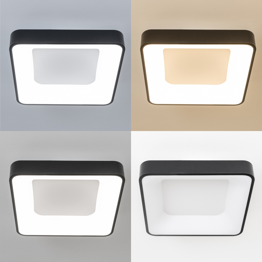 Brilagi - Plafonnier LED dimmable FALCON II 80W 230V 3000-6500K 40x40 cm noir + télécommande