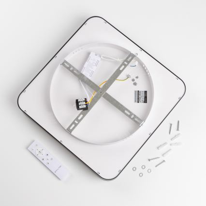 Brilagi - Plafonnier LED dimmable FALCON II 80W 230V 3000-6500K 40x40 cm noir + télécommande