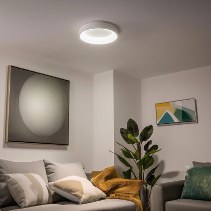 Brilagi - Plafonnier LED dimmable FALCON LED/40W/230V 3000-6500K Ø 45 cm blanc + télécommande