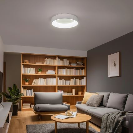 Brilagi - Plafonnier LED dimmable FALCON LED/40W/230V 3000-6500K Ø 45 cm blanc + télécommande