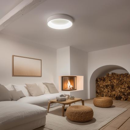 Brilagi - Plafonnier LED dimmable FALCON LED/80W/230V 3000-6500K Ø 60 cm blanc + télécommande