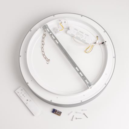 Brilagi - Plafonnier LED dimmable FALCON LED/80W/230V 3000-6500K Ø 60 cm gris + télécommande