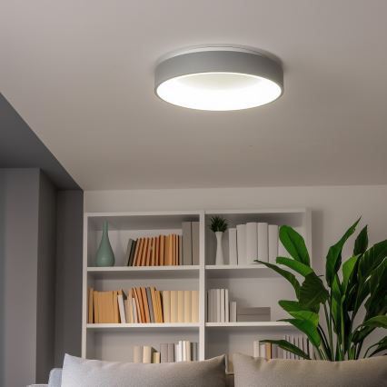 Brilagi - Plafonnier LED dimmable FALCON LED/80W/230V 3000-6500K Ø 60 cm gris + télécommande