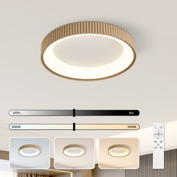 Brilagi - Plafonnier LED dimmable FALCON MODERN LED/30W/230V 3000-6500K Ø 40 cm beige + télécommande