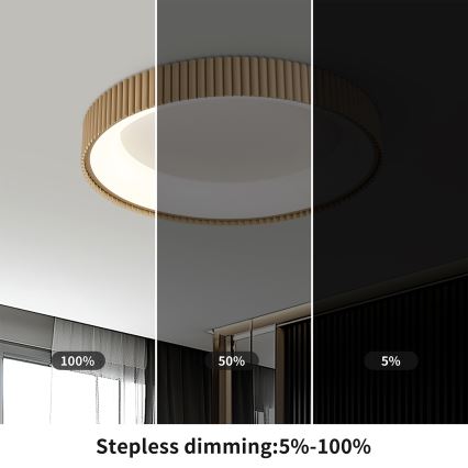 Brilagi - Plafonnier LED dimmable FALCON MODERN LED/30W/230V 3000-6500K Ø 40 cm beige + télécommande