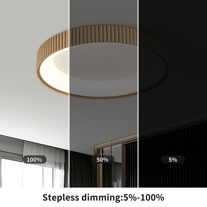 Brilagi - Plafonnier LED dimmable FALCON MODERN LED/30W/230V 3000-6500K Ø 40 cm beige + télécommande