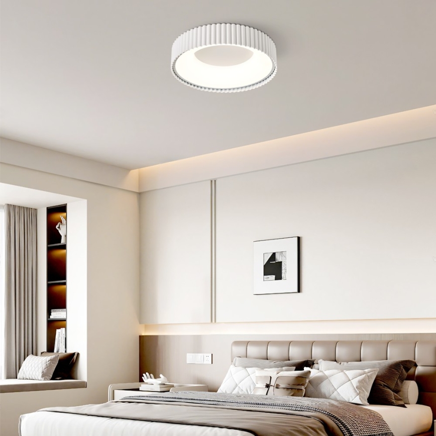 BRILAGI - Plafonnier LED dimmable FALCON MODERN LED/30W/230V 3000-6000K Ø 40 cm blanc + télécommande