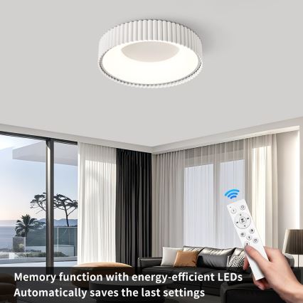 BRILAGI - Plafonnier LED dimmable FALCON MODERN LED/30W/230V 3000-6000K Ø 40 cm blanc + télécommande