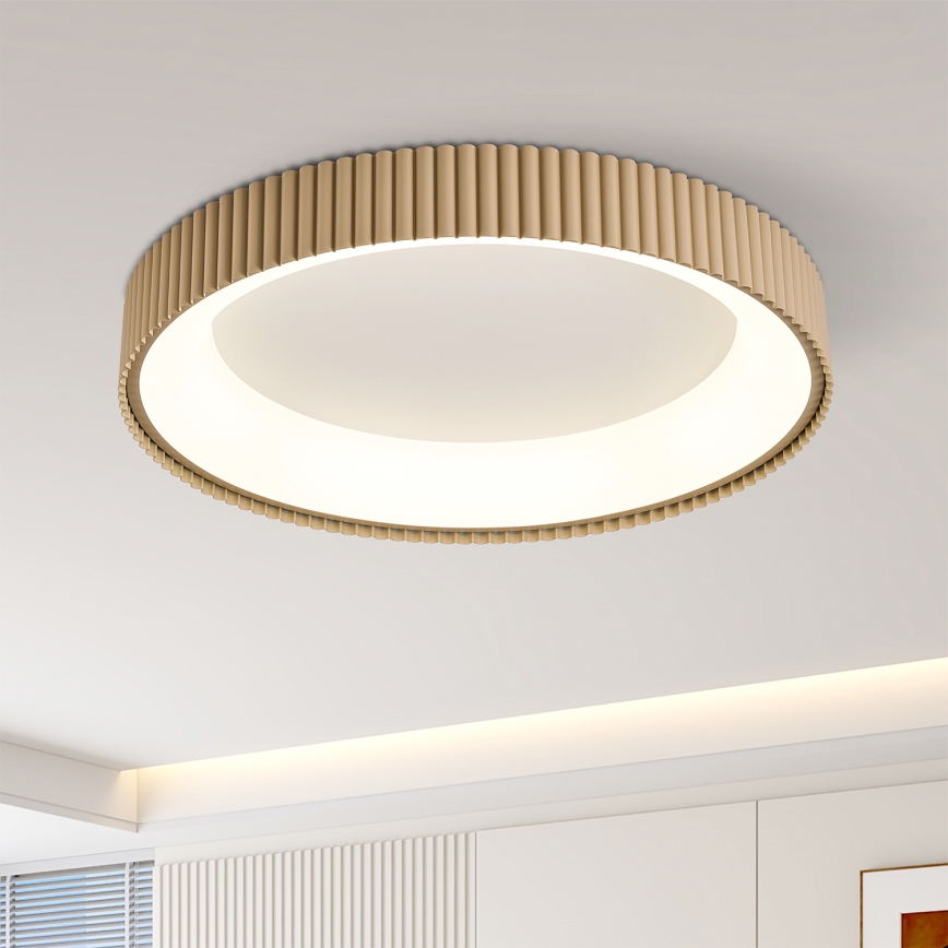 Brilagi - Plafonnier LED dimmable FALCON MODERN LED/54W/230V 3000-6500K 60 cm beige + télécommande