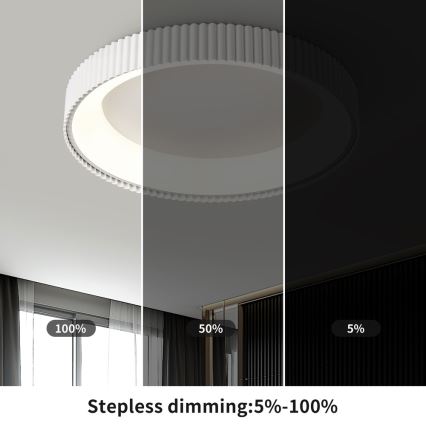 BRILAGI - Plafonnier LED dimmable FALCON MODERN LED/54W/230V 3000-6000K Ø 60 cm blanc + télécommande