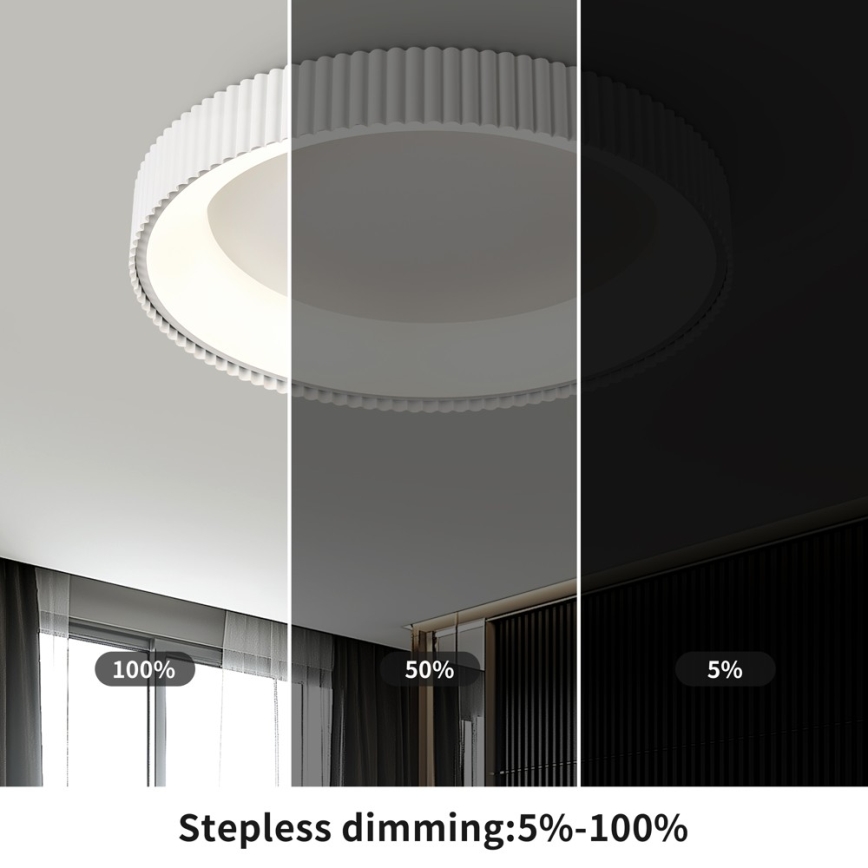 BRILAGI - Plafonnier LED dimmable FALCON MODERN LED/54W/230V 3000-6000K Ø 60 cm blanc + télécommande