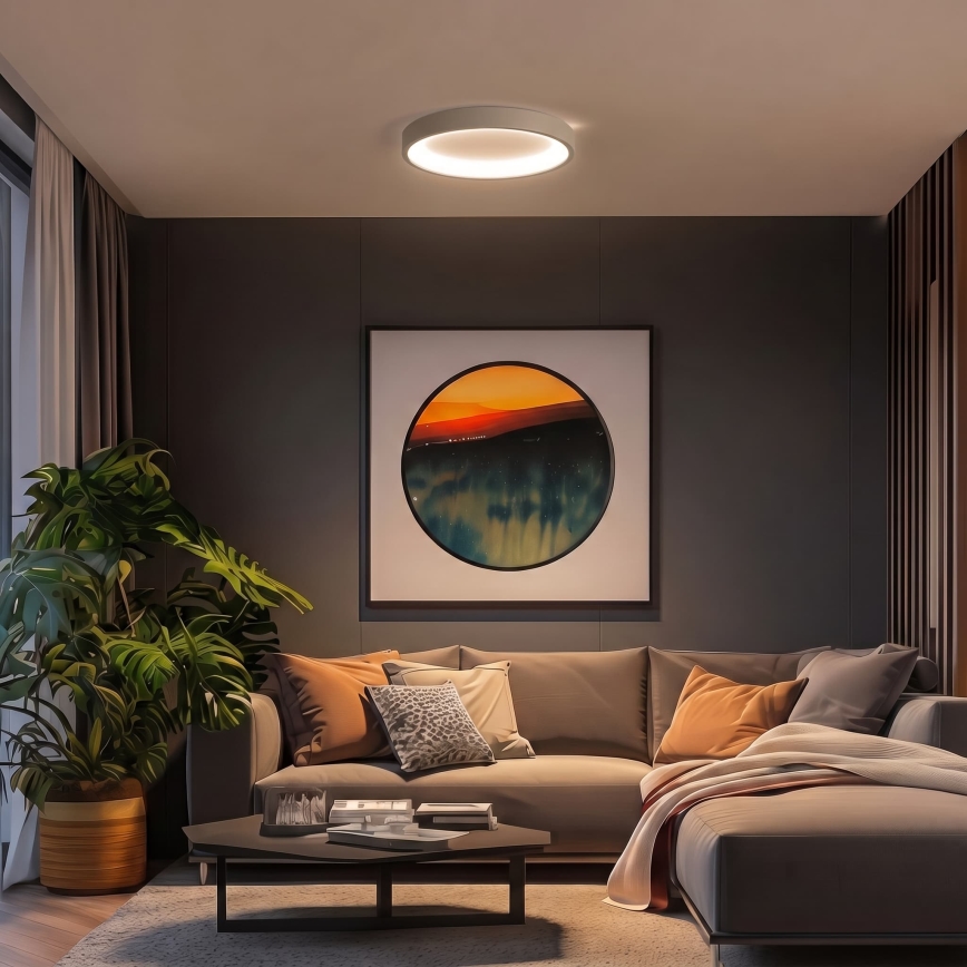 BRILAGI - Plafonnier LED dimmable FALCON SLIM LED/42W/230V 3000-6500K Ø 50 cm blanc/beige + télécommande