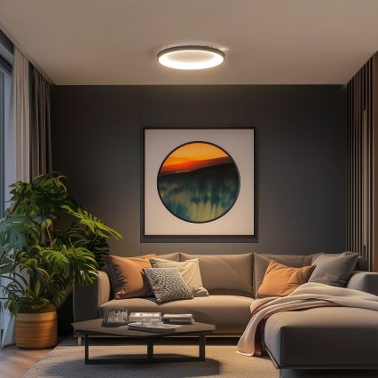 Brilagi - Plafonnier LED dimmable FALCON SLIM LED/42W/230V 3000-6500K Ø 50 cm noir + télécommande