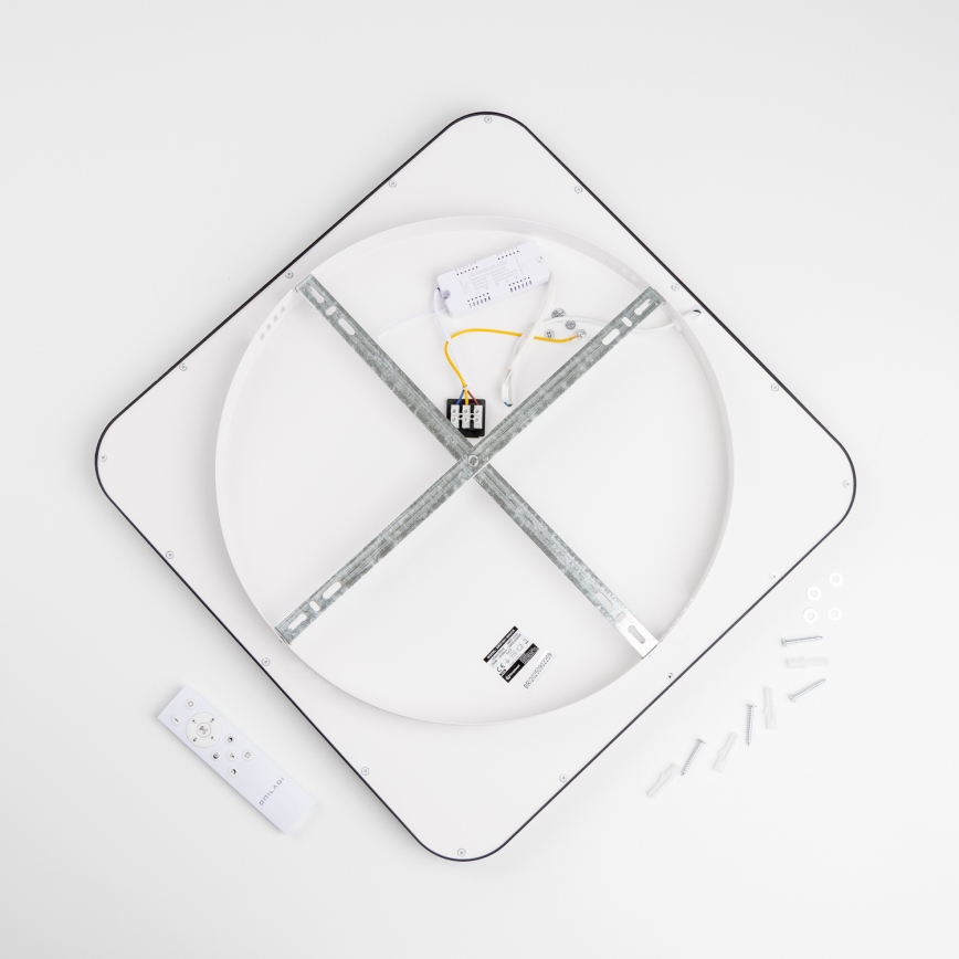 Brilagi - Plafonnier LED dimmable FALCON SLIM LED/50W/230V 3000-6500K 50x50 cm noir + télécommande