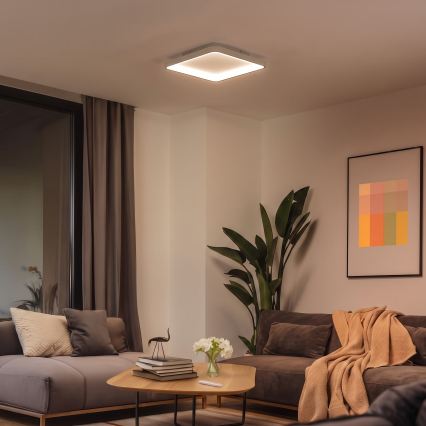BRILAGI - Plafonnier LED dimmable FALCON SLIM LED/50W/230V 3000-6500K 50x50 cm blanc/beige + télécommande