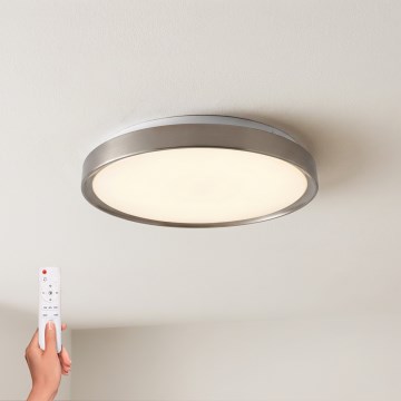 Brilagi - Plafonnier LED dimmable FANCIA LED/48W/230V 3000-6500K Ø 39 cm argenté + télécommande