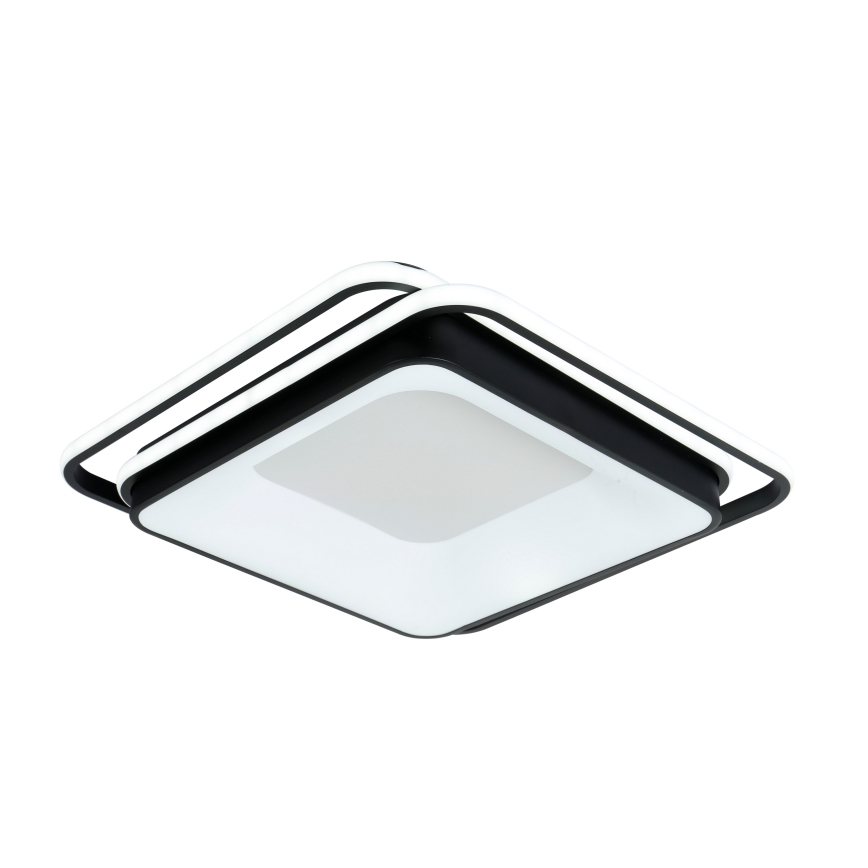 Brilagi - Plafonnier LED dimmable FLARE LED/102W/230V 3000-6000K 50x50 cm noir + télécommande