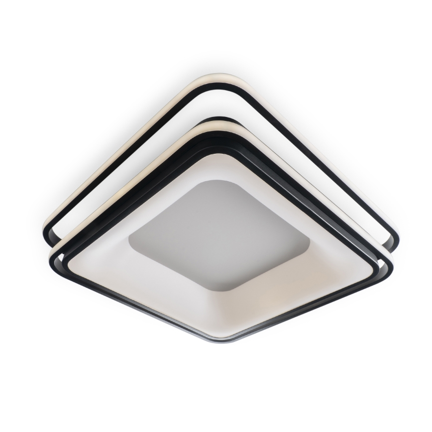 BRILAGI - Plafonnier LED dimmable FLARE LED/102W/230V 3000-6000K 50x50 cm noir + télécommande