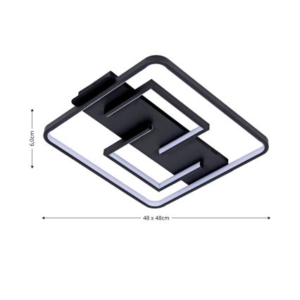 Brilagi - Plafonnier LED dimmable FLARE LED/34W/230V 48x48 cm 3000-6000K + télécommande