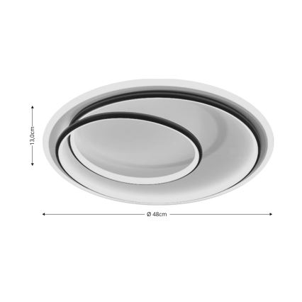 Brilagi - Plafonnier LED dimmable FLARE LED/38W/230V Ø 48 cm 3000-6000K + télécommande