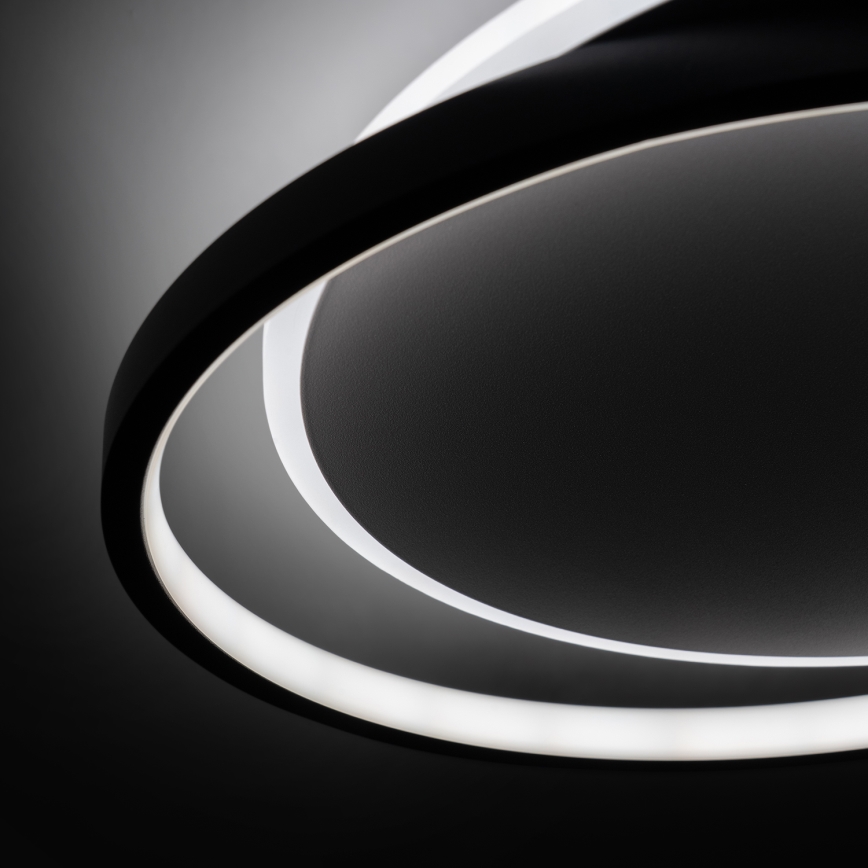 Brilagi - Plafonnier LED dimmable FLARE LED/48W/230V 3000-6000K 39,5x45 cm blanc/noir + télécommande