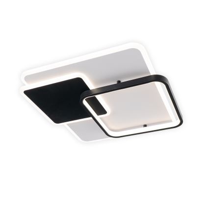 Brilagi - Plafonnier LED dimmable FLARE LED/64W/230V 3000-6000K 45x45 cm blanc/noir + télécommande