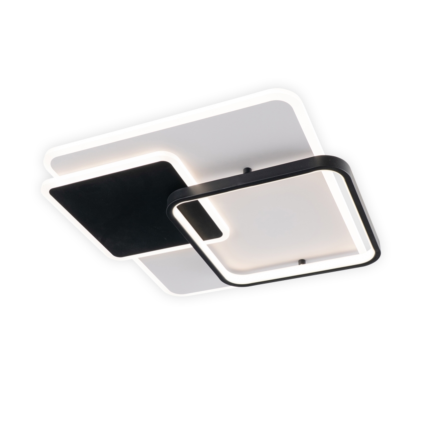 Brilagi - Plafonnier LED dimmable FLARE LED/64W/230V 3000-6000K 45x45 cm blanc/noir + télécommande