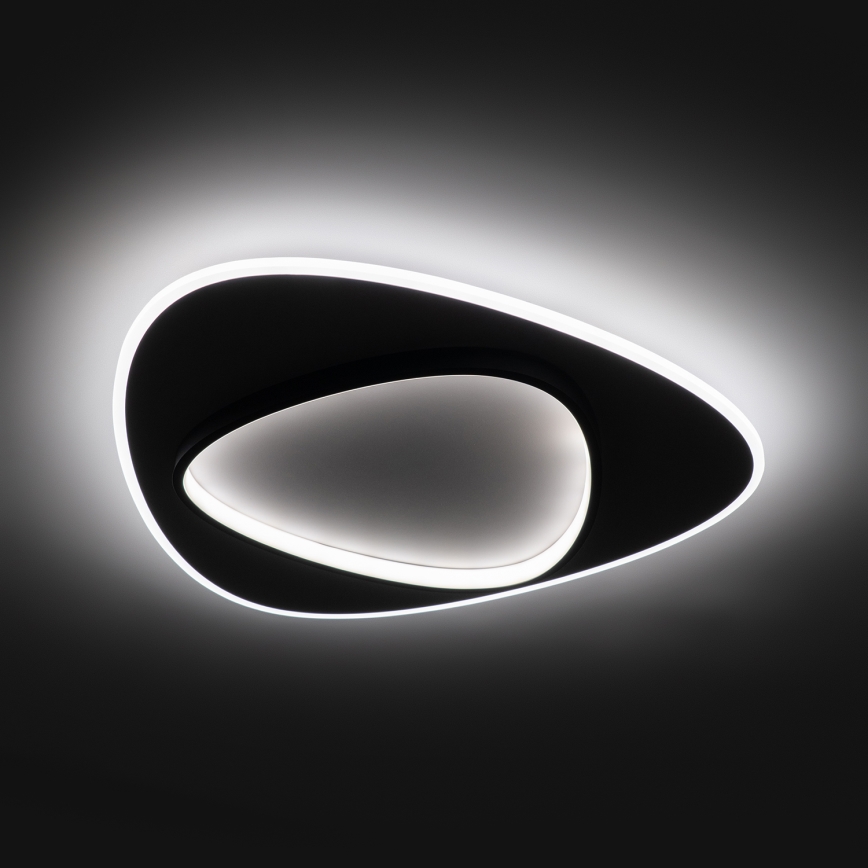 Brilagi - Plafonnier LED dimmable FLARE LED/70W/230V 3000-6000K 55x55 cm blanc/noir + télécommande