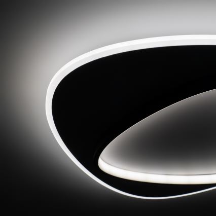 Brilagi - Plafonnier LED dimmable FLARE LED/70W/230V 3000-6000K 55x55 cm blanc/noir + télécommande